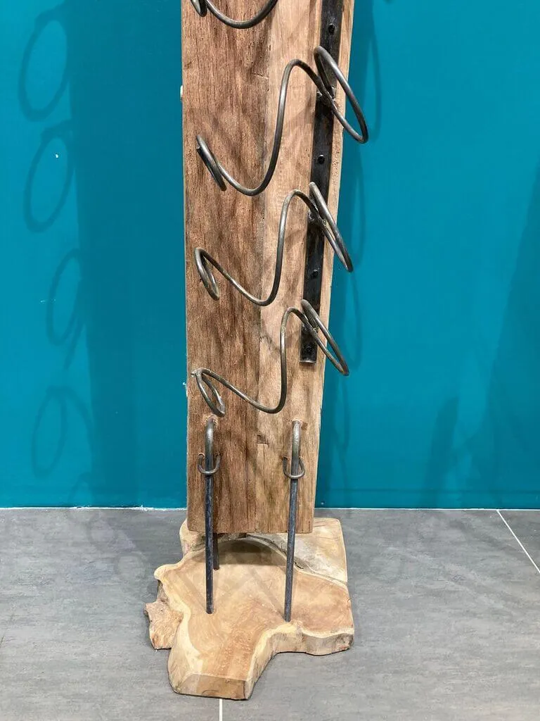 Porte-Bouteilles sur Pied Autoportant en Bois Massif