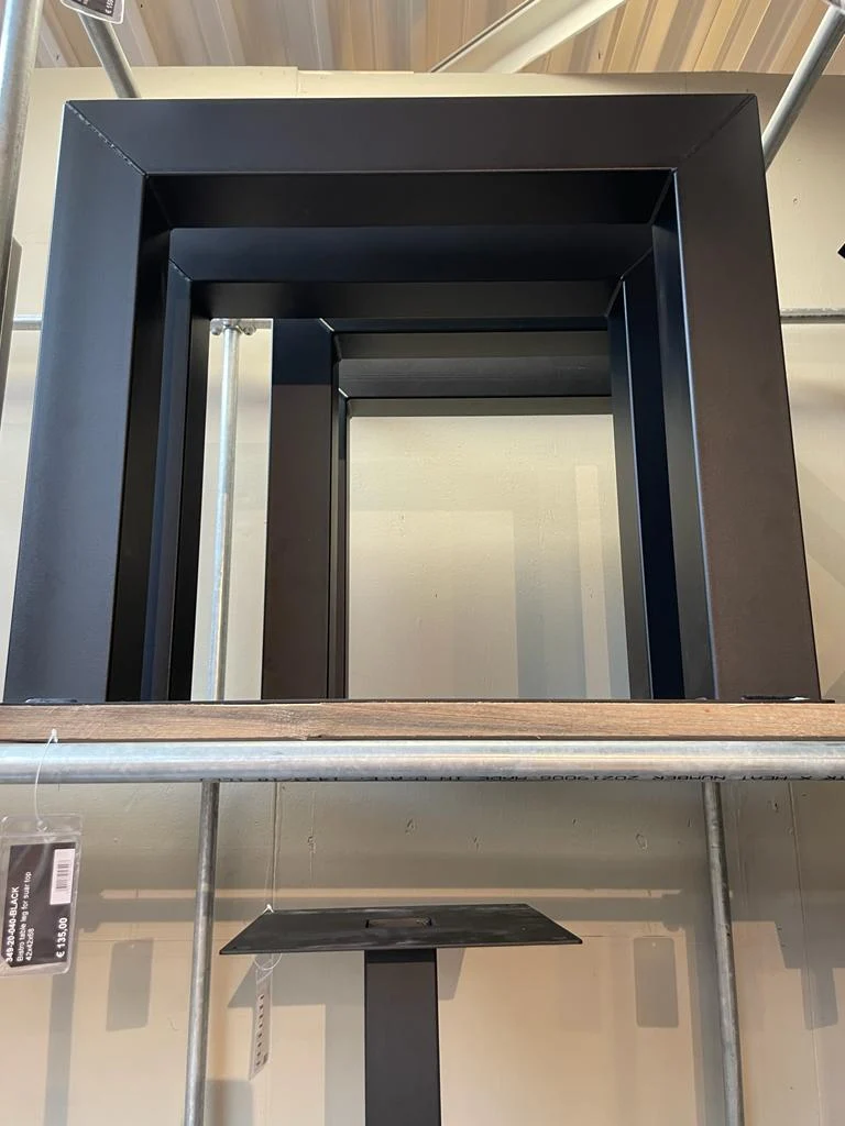 Lot de 2 Pieds de Table "Forme U" en Métal Noir Mat