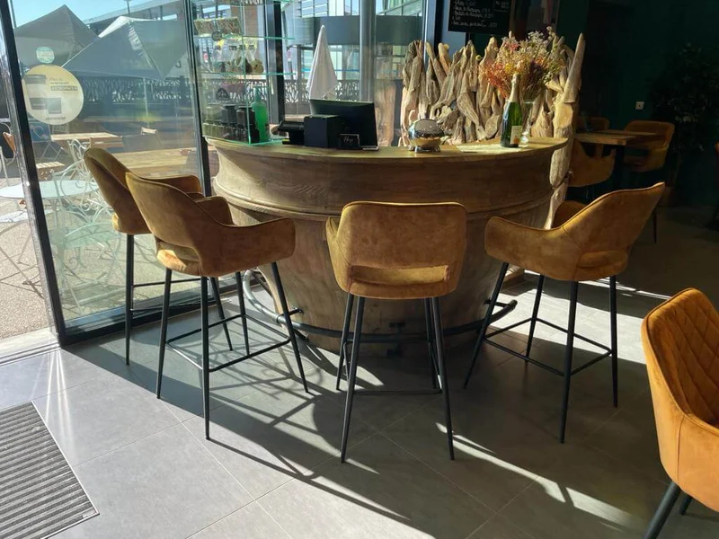 Comptoir de Bar Professionnel "BISTROT" en Chêne Massif