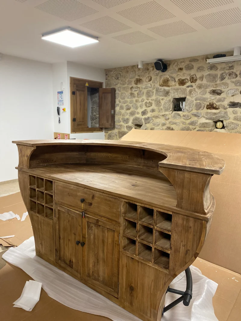 Comptoir de Bar Professionnel "BISTROT" en Chêne Massif