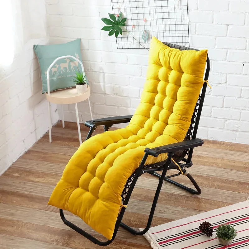 Galette de Chaise Rectangulaire Jaune
