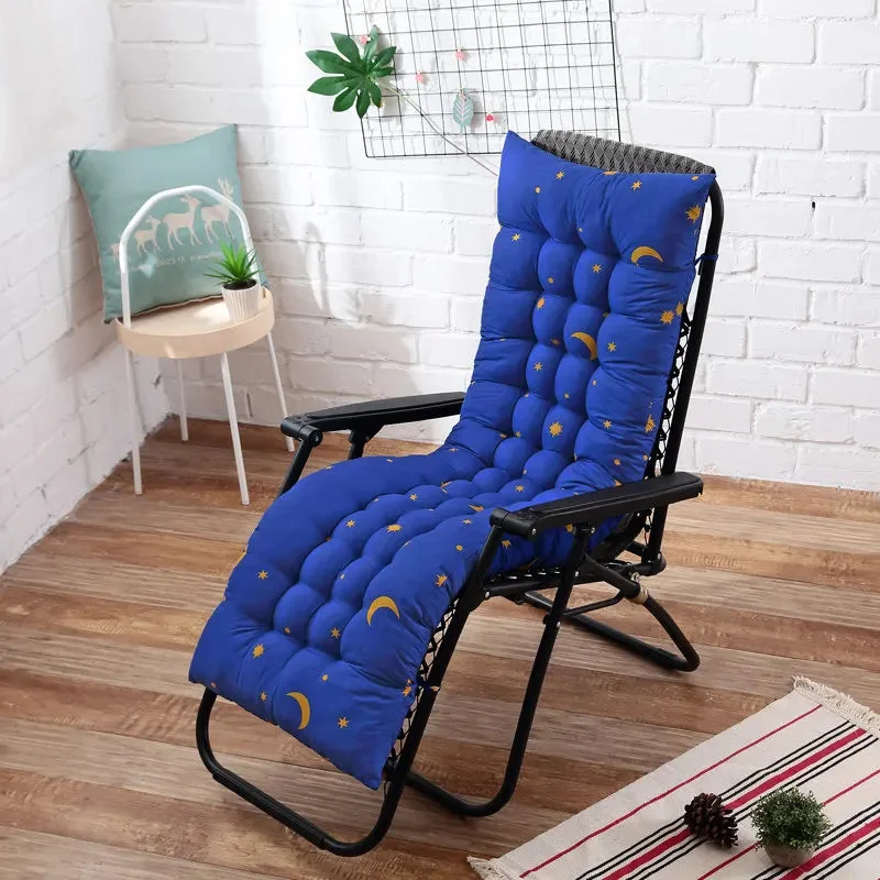 Galette de Chaise Rectangulaire Bleu roi