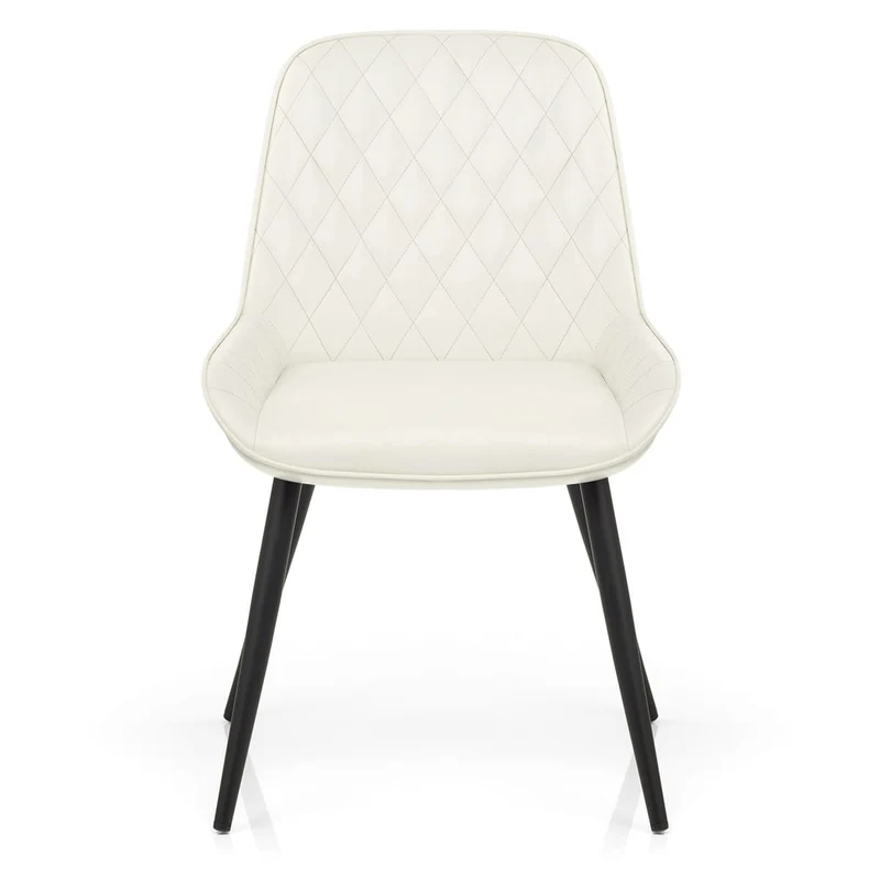 Chaise Faux Cuir Antique - Lincoln Crème