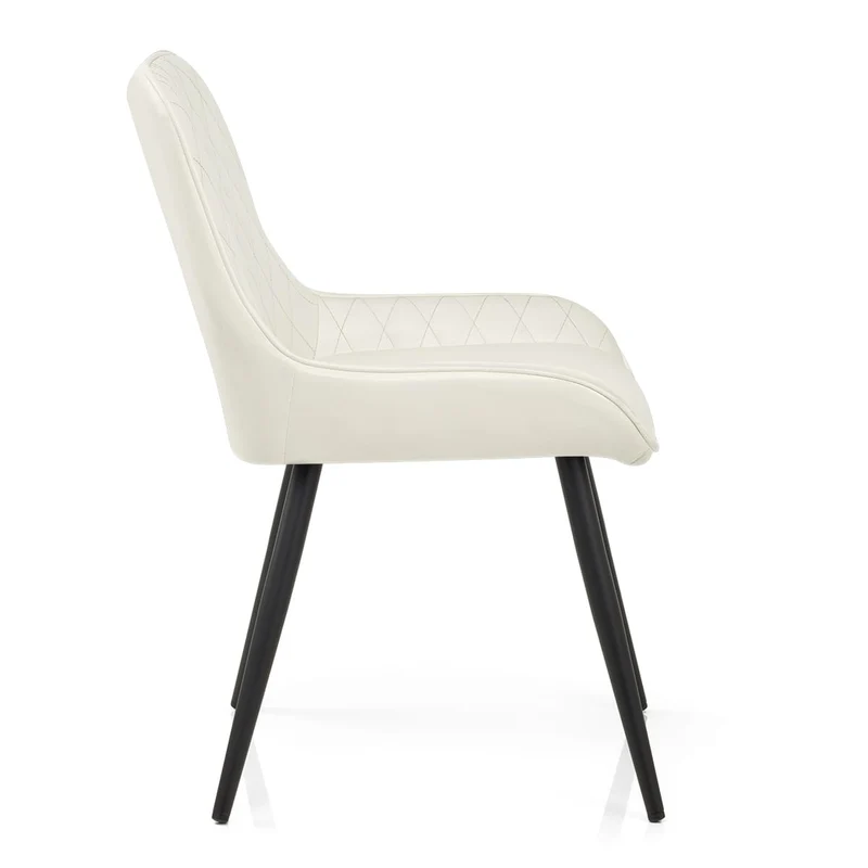 Chaise Faux Cuir Antique - Lincoln Crème