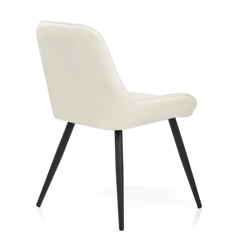 Chaise Faux Cuir Antique - Lincoln Crème