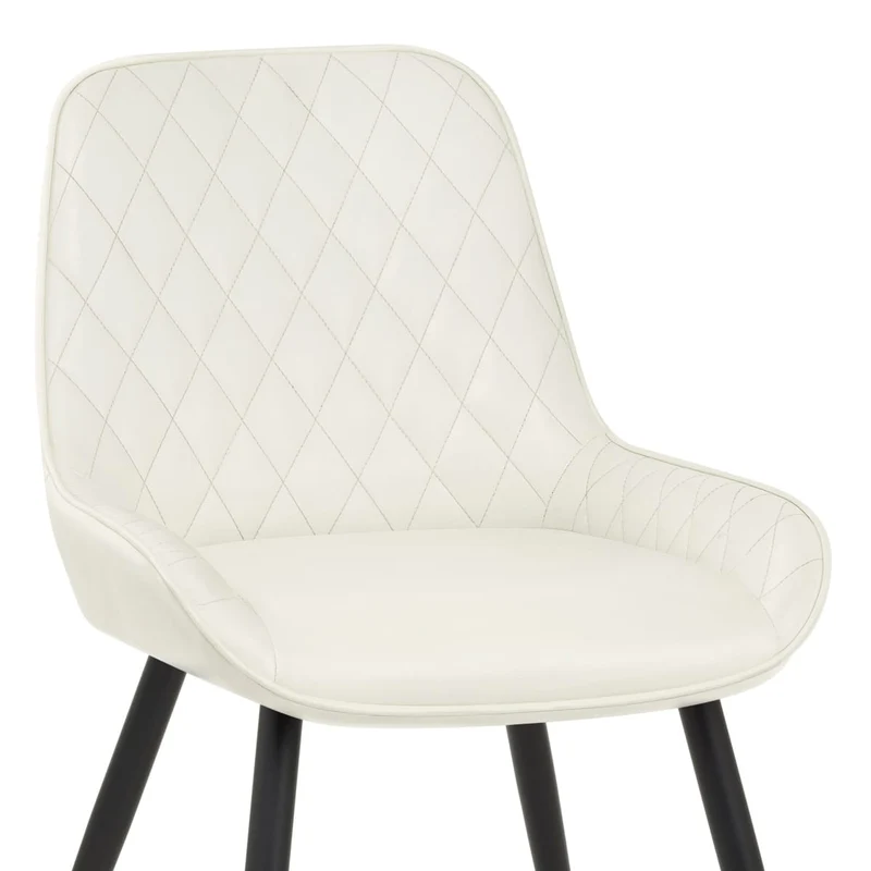 Chaise Faux Cuir Antique - Lincoln Crème