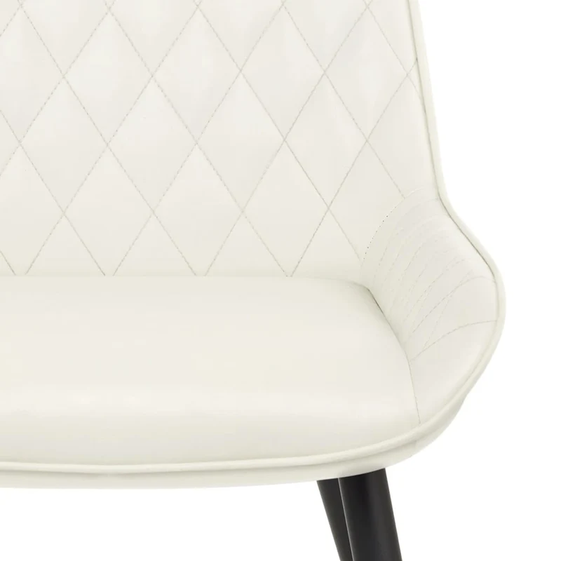 Chaise Faux Cuir Antique - Lincoln Crème