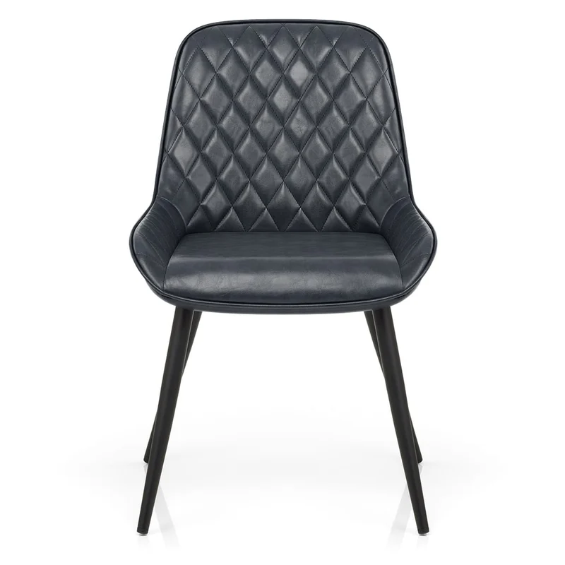 Chaise Faux Cuir Antique - Lincoln Bleu Foncé