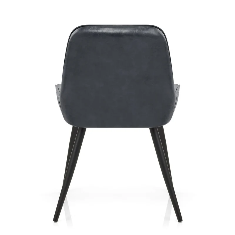 Chaise Faux Cuir Antique - Lincoln Bleu Foncé