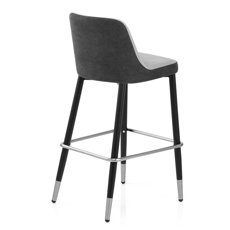 Tabouret de Bar Tissu - Hudson Gris