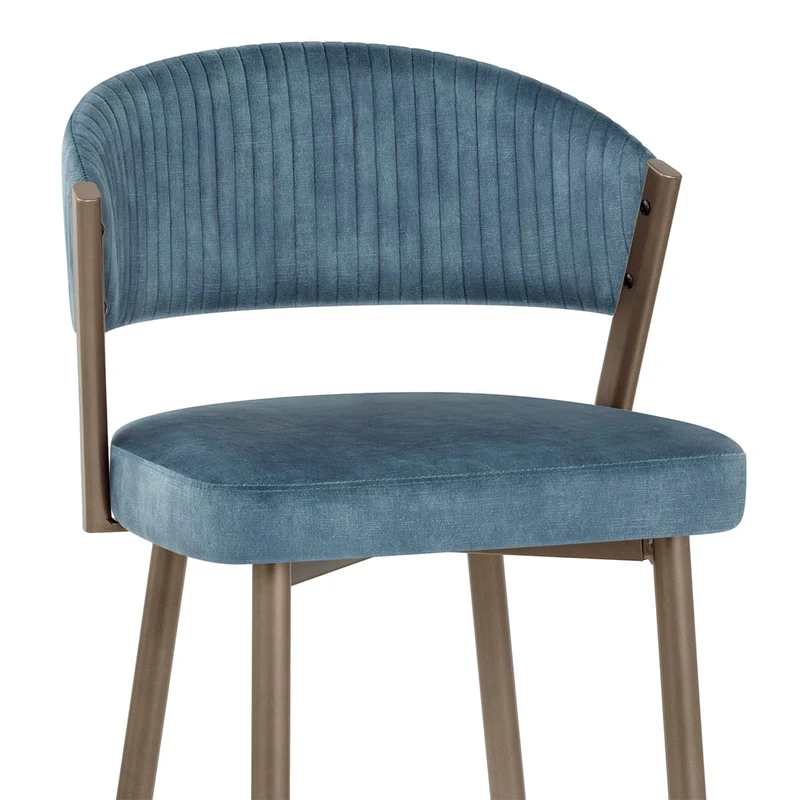Tabouret velours - Lusso Bleu