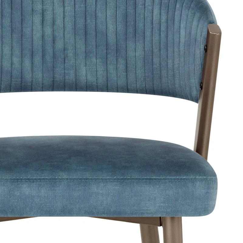 Tabouret velours - Lusso Bleu