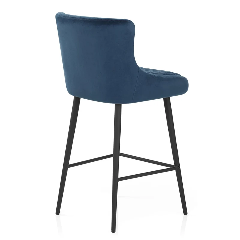 Tabouret de Bar Velours - Provence Bleu