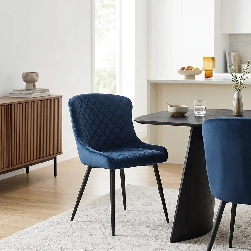 Chaise Velours - Provence Bleu