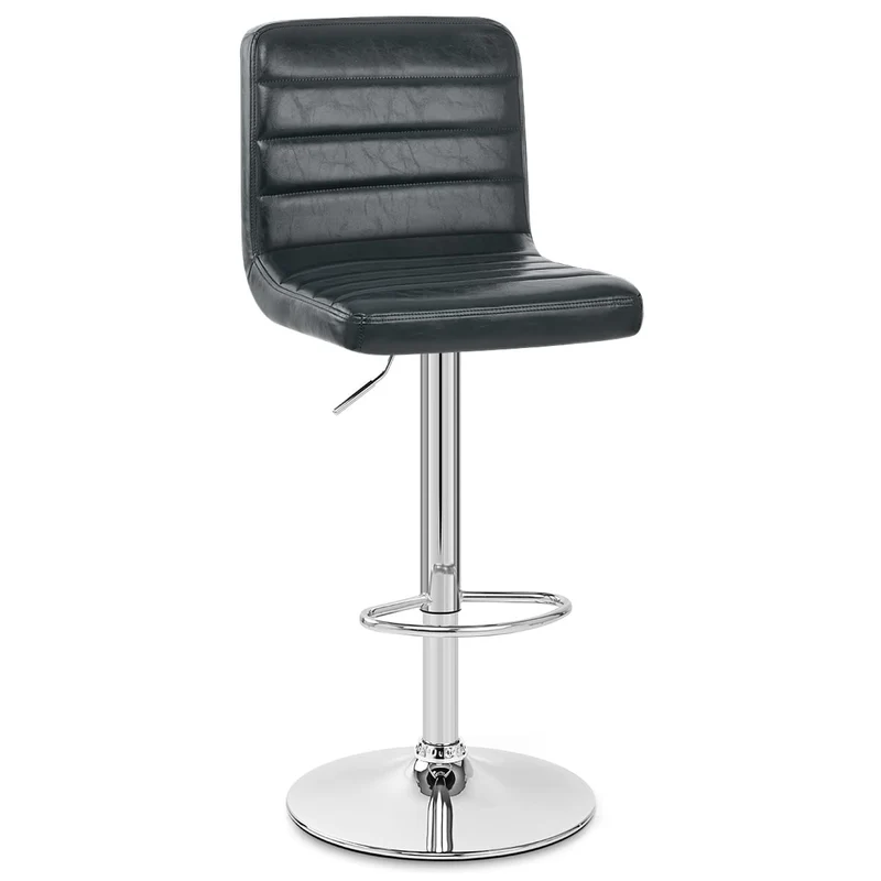 Tabouret de Bar Faux Cuir Antique - Prime Bleu Foncé