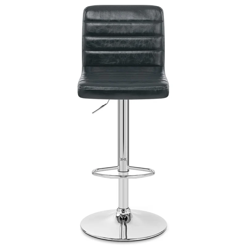 Tabouret de Bar Faux Cuir Antique - Prime Bleu Foncé