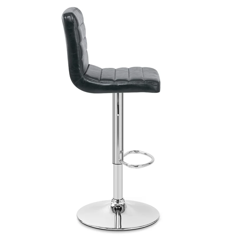 Tabouret de Bar Faux Cuir Antique - Prime Bleu Foncé