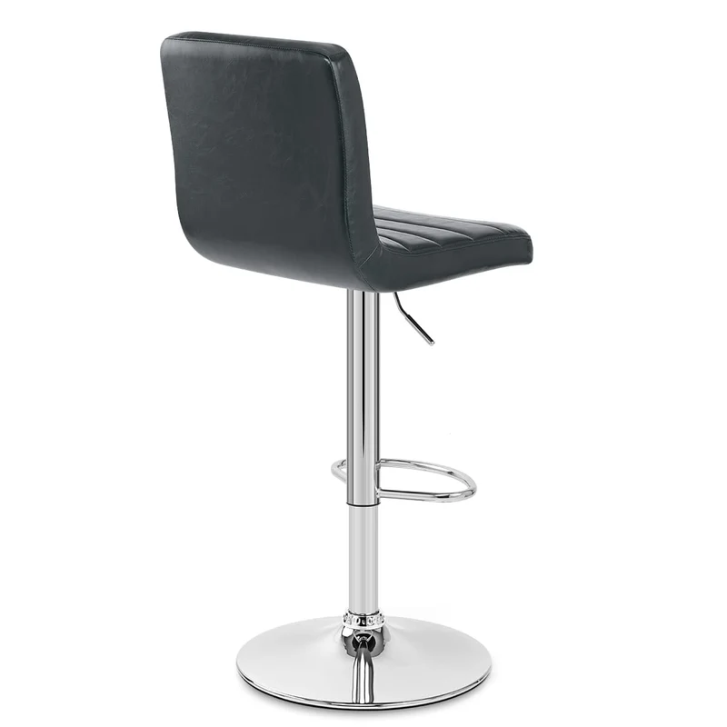 Tabouret de Bar Faux Cuir Antique - Prime Bleu Foncé