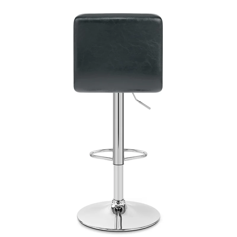 Tabouret de Bar Faux Cuir Antique - Prime Bleu Foncé