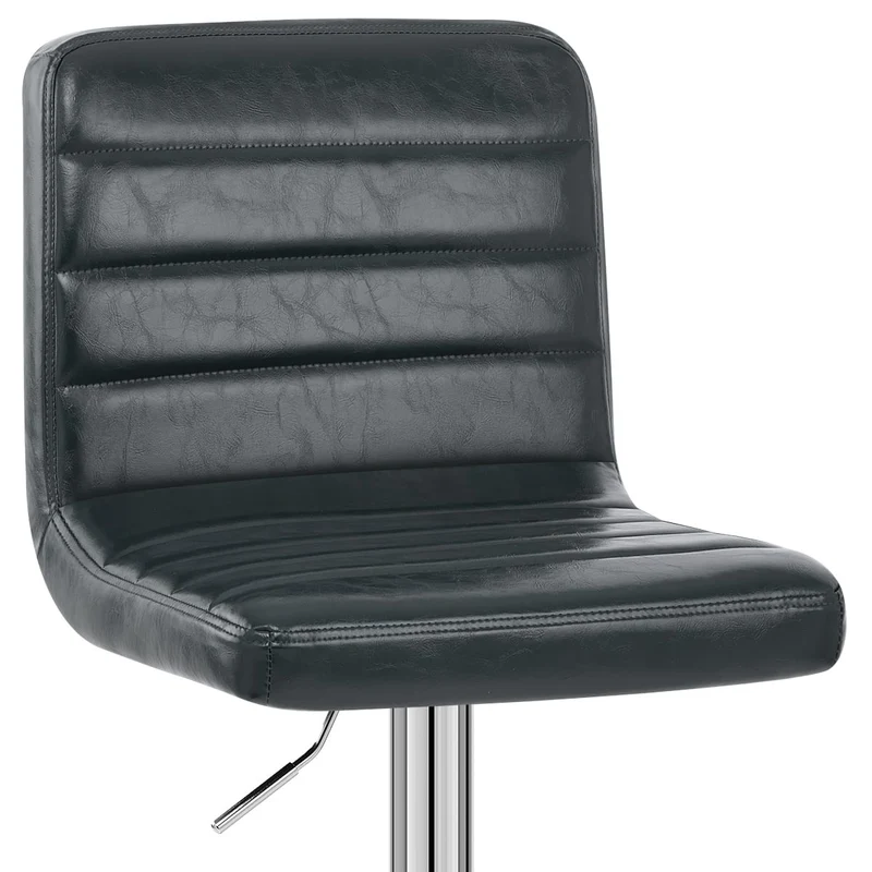 Tabouret de Bar Faux Cuir Antique - Prime Bleu Foncé