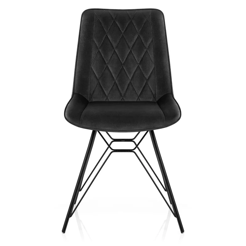 Chaise Velours - Indi Noir