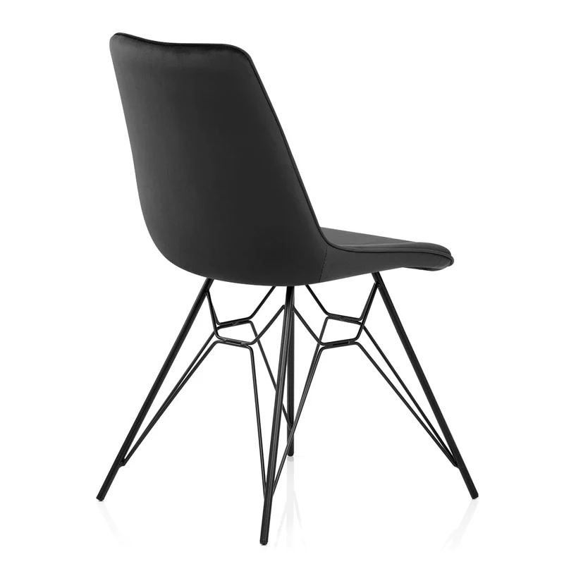 Chaise Velours - Indi Noir