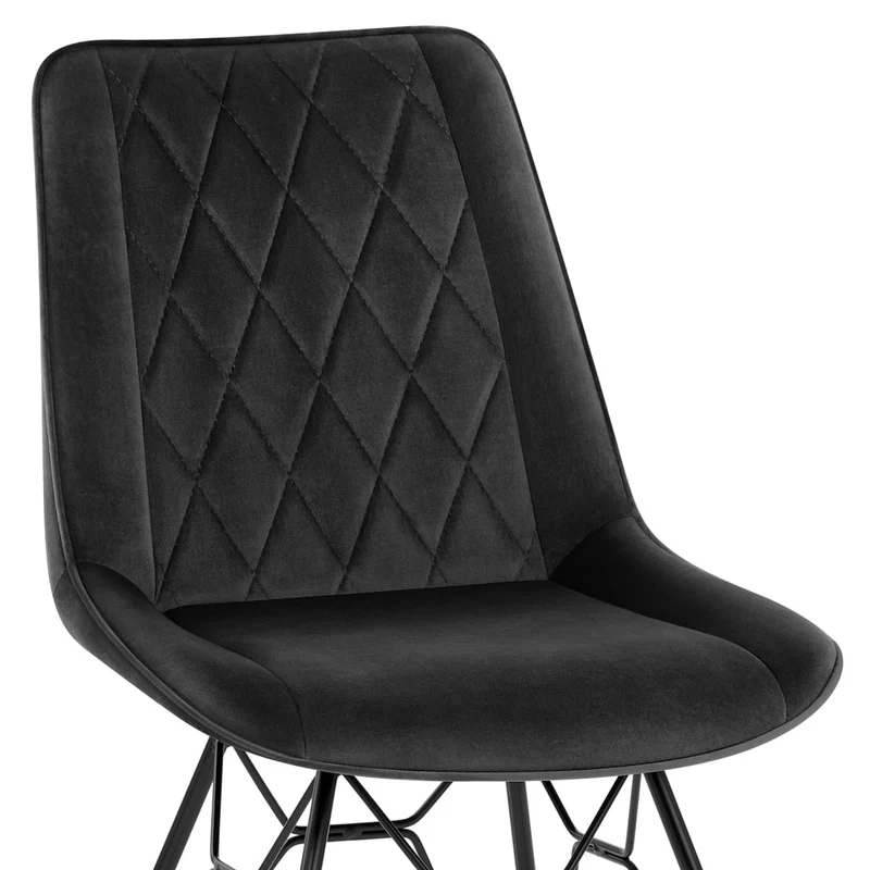Chaise Velours - Indi Noir
