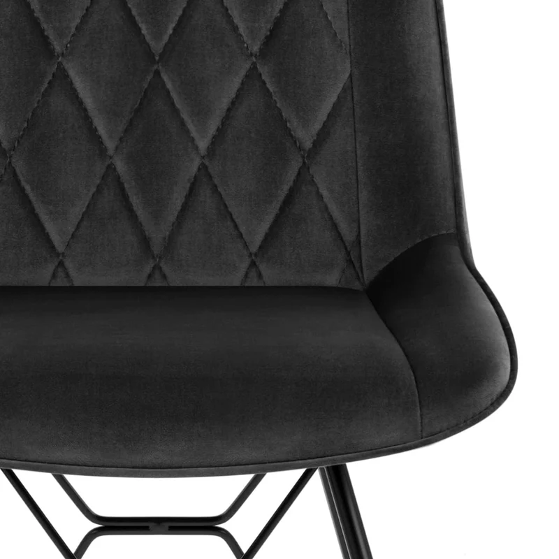Chaise Velours - Indi Noir