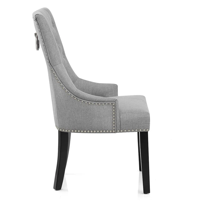Chaise Bois Tissu - Ascot Gris