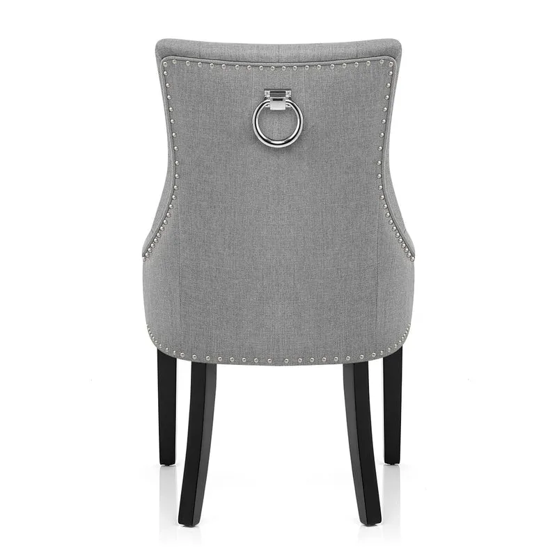 Chaise Bois Tissu - Ascot Gris