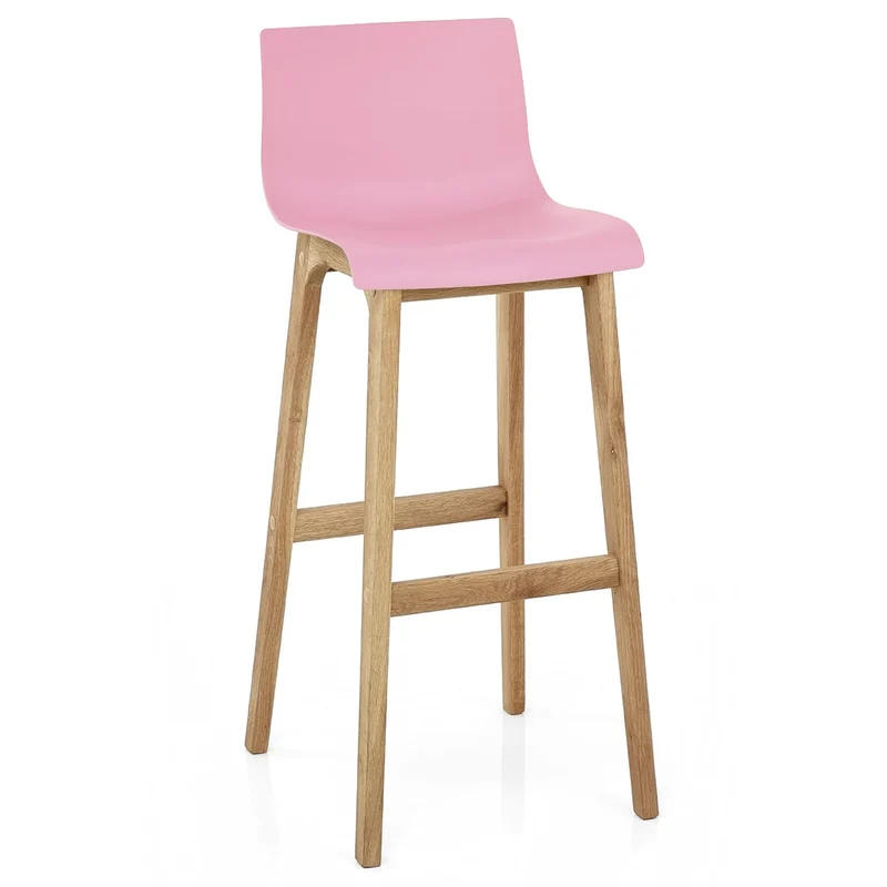 Tabouret de Bar Résine Bois - Drift ABS Rose