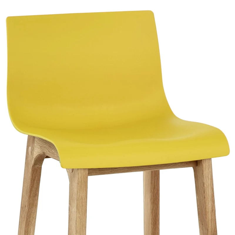 Tabouret de Bar Résine Bois - Drift ABS Jaune