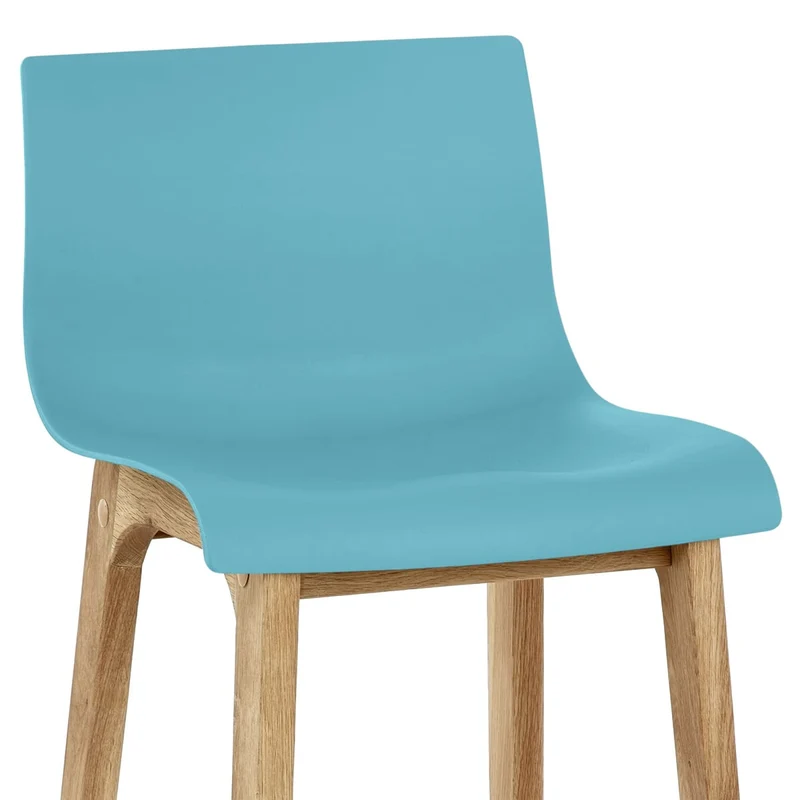 Tabouret de Bar Résine Bois - Drift ABS Bleu