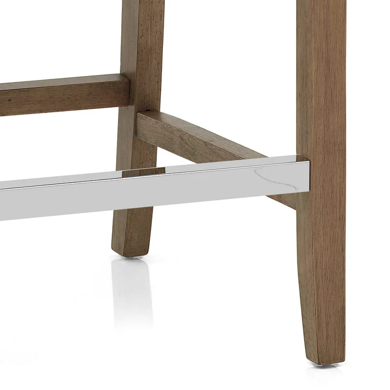 Tabouret de Bar Bois Faux Cuir - Chartwell Crème