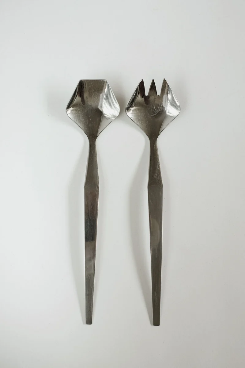 Geometric Modern Salad Servers