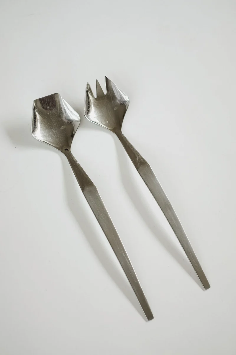 Geometric Modern Salad Servers