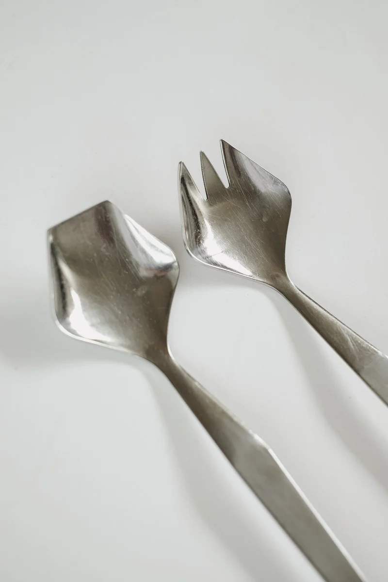 Geometric Modern Salad Servers