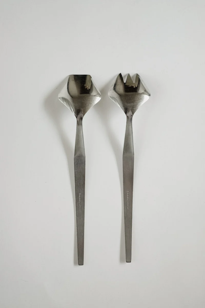 Geometric Modern Salad Servers