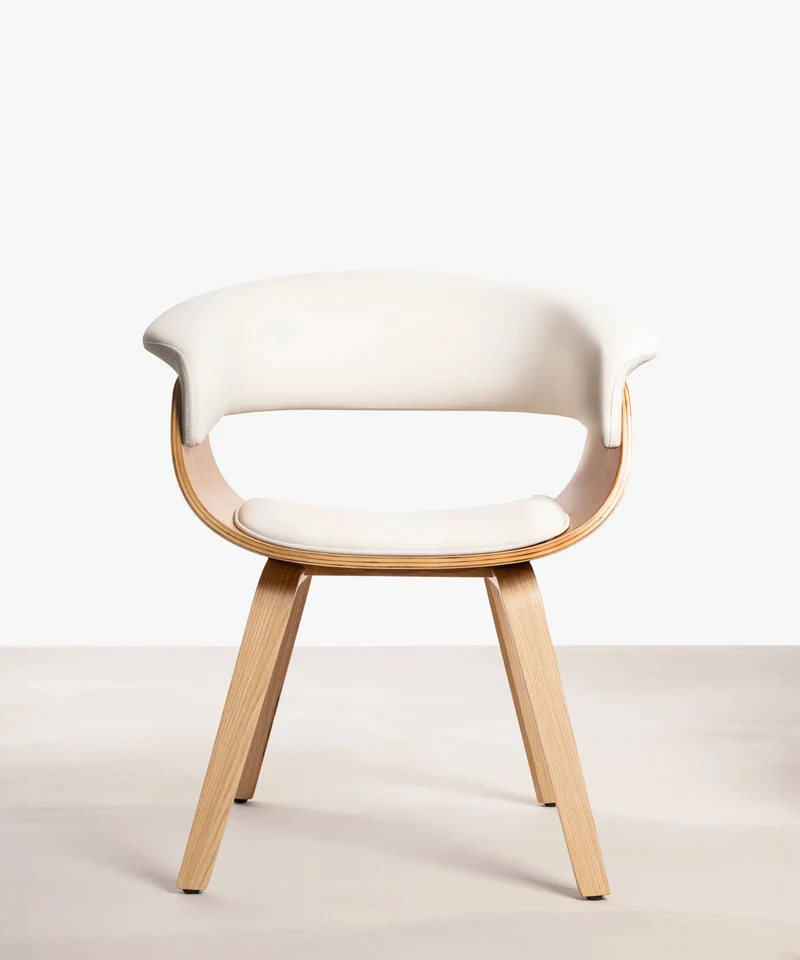 Silla de Comedor en Madera y Polipiel Beckett