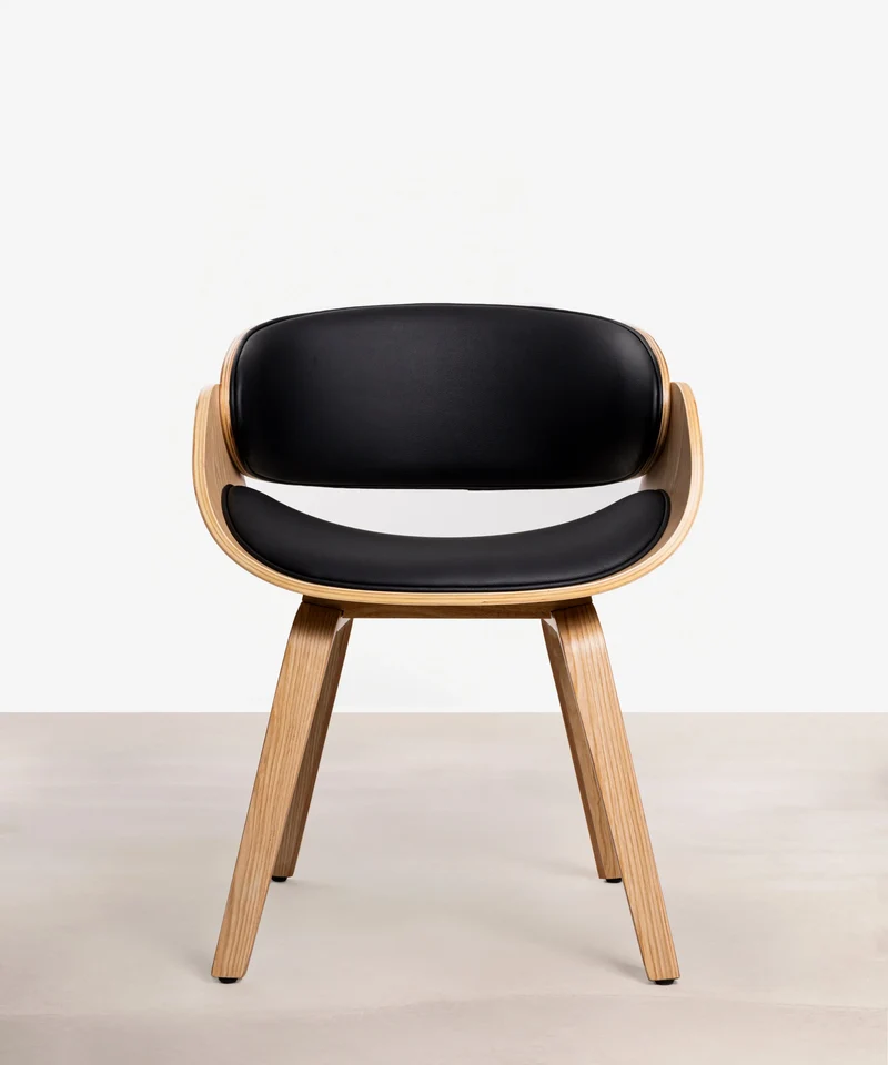 Silla de Comedor en Madera y Polipiel Debbie