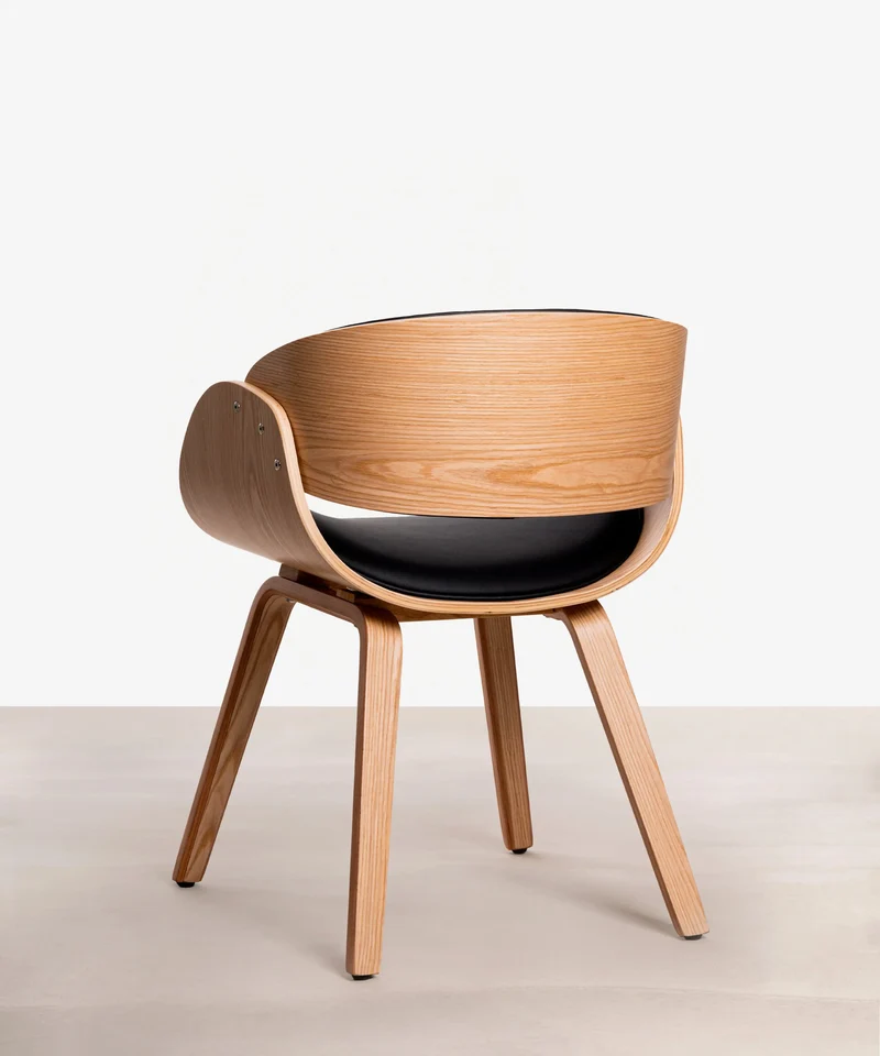 Silla de Comedor en Madera y Polipiel Debbie