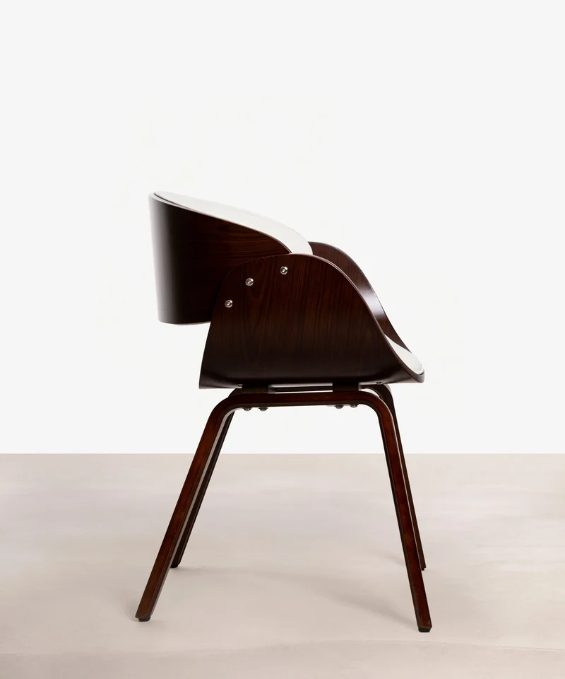 Silla de Comedor en Madera y Polipiel Debbie