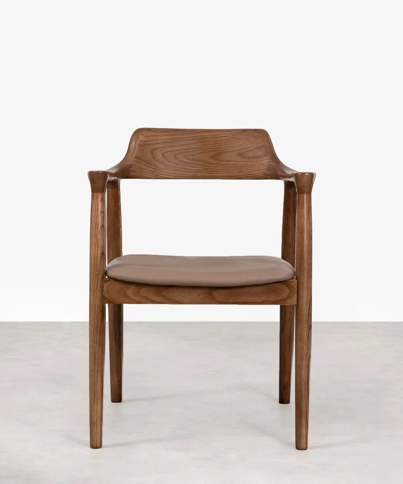 Silla de Comedor en Madera y Polipiel Olivia