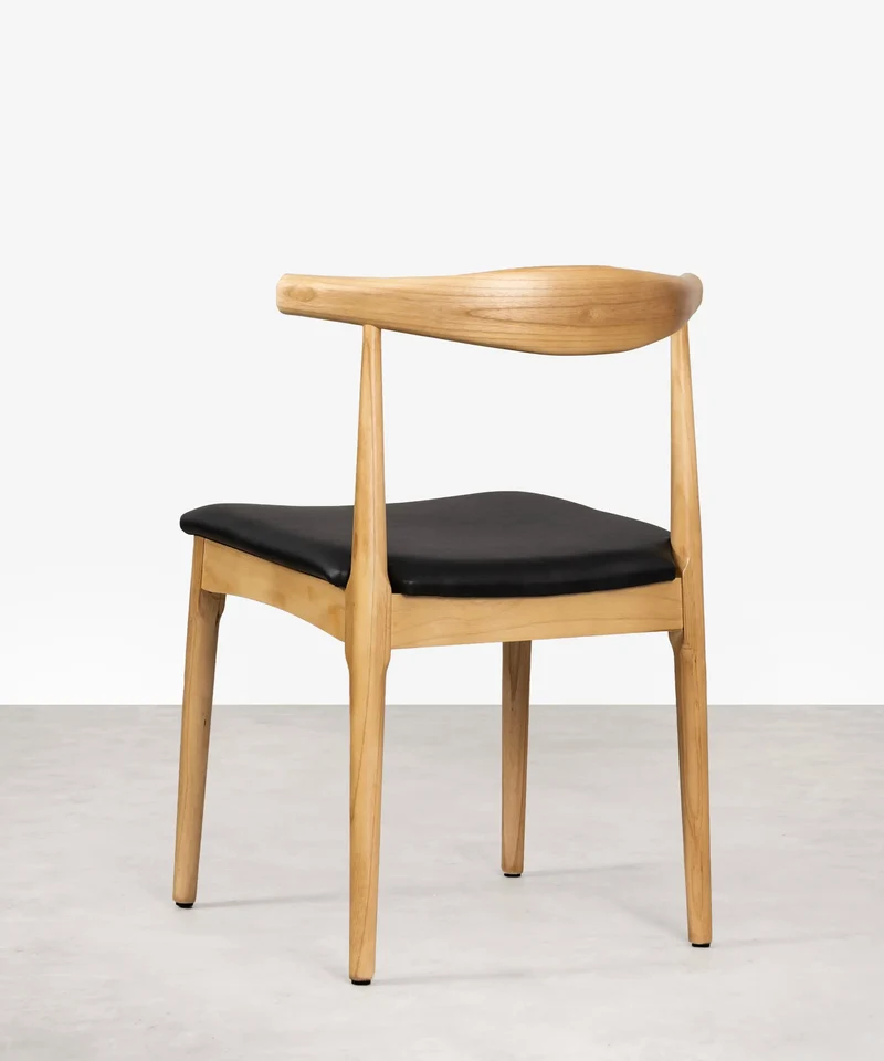 Silla de Comedor en Madera y Polipiel Denver