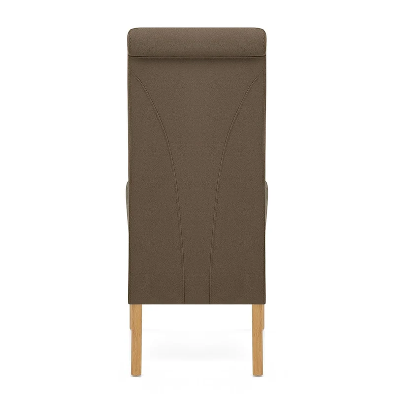 Chaise Chêne Tissu - Carlo Marron