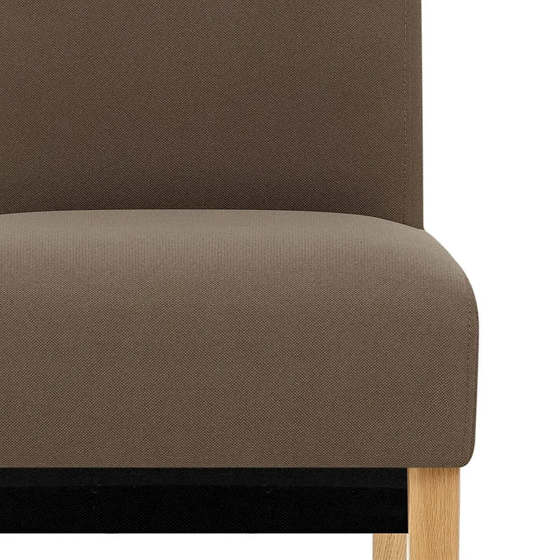 Chaise Chêne Tissu - Carlo Marron