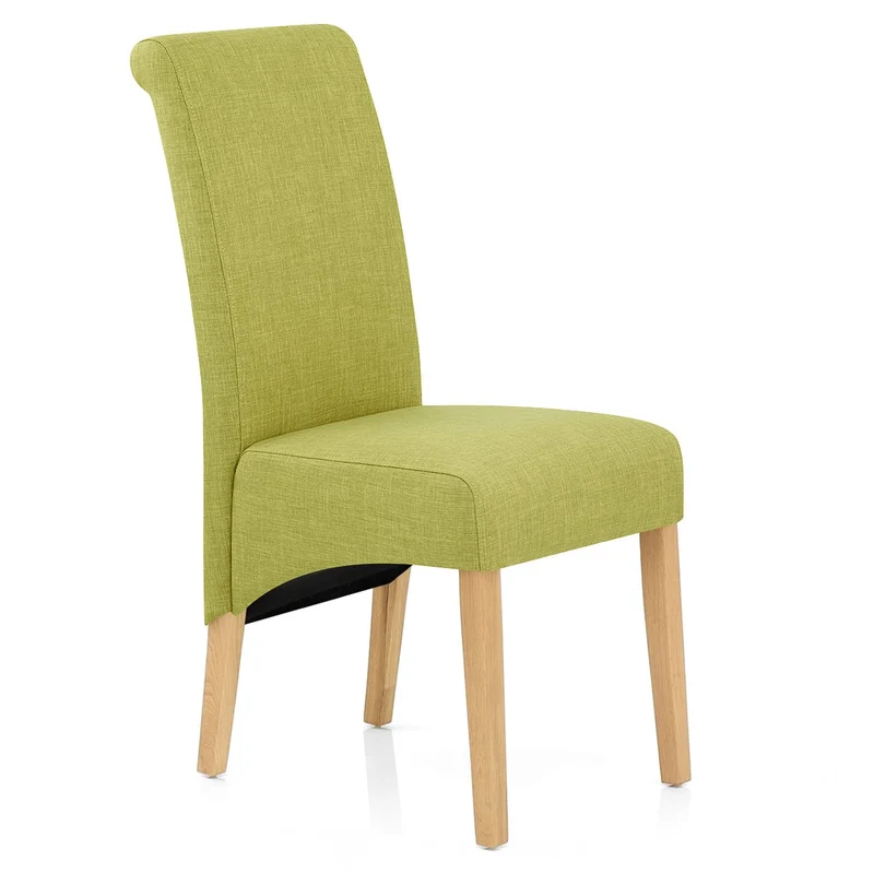 Chaise Chêne Tissu - Carlo Vert