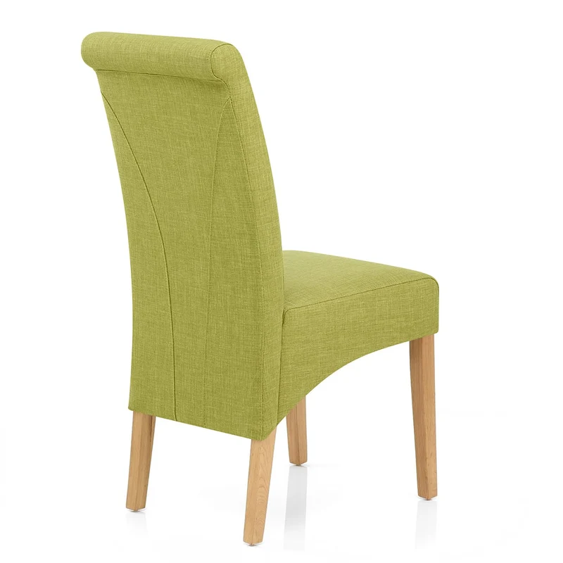 Chaise Chêne Tissu - Carlo Vert
