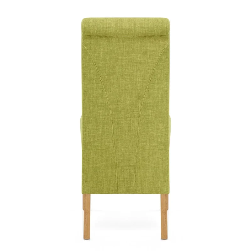 Chaise Chêne Tissu - Carlo Vert