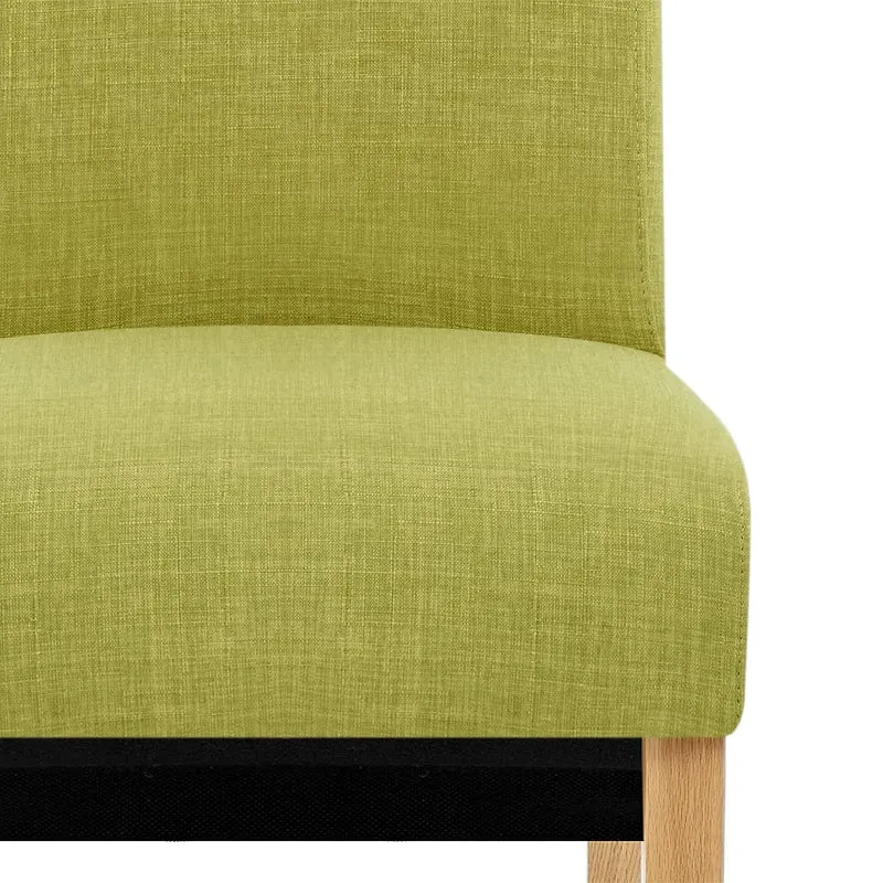 Chaise Chêne Tissu - Carlo Vert